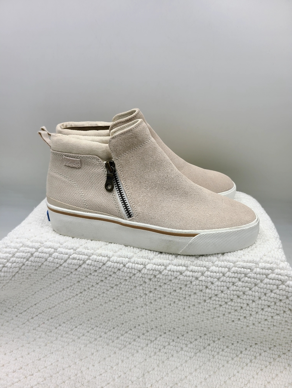 Keds Slip-On Sneakers in Cream and Black